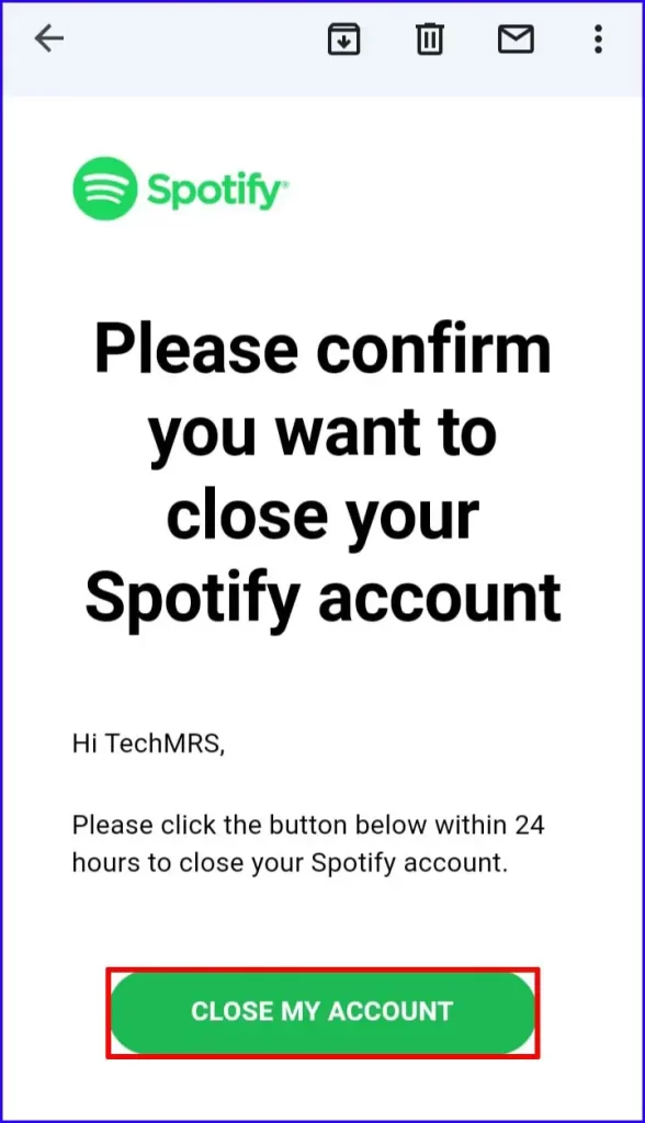 close my account spotify